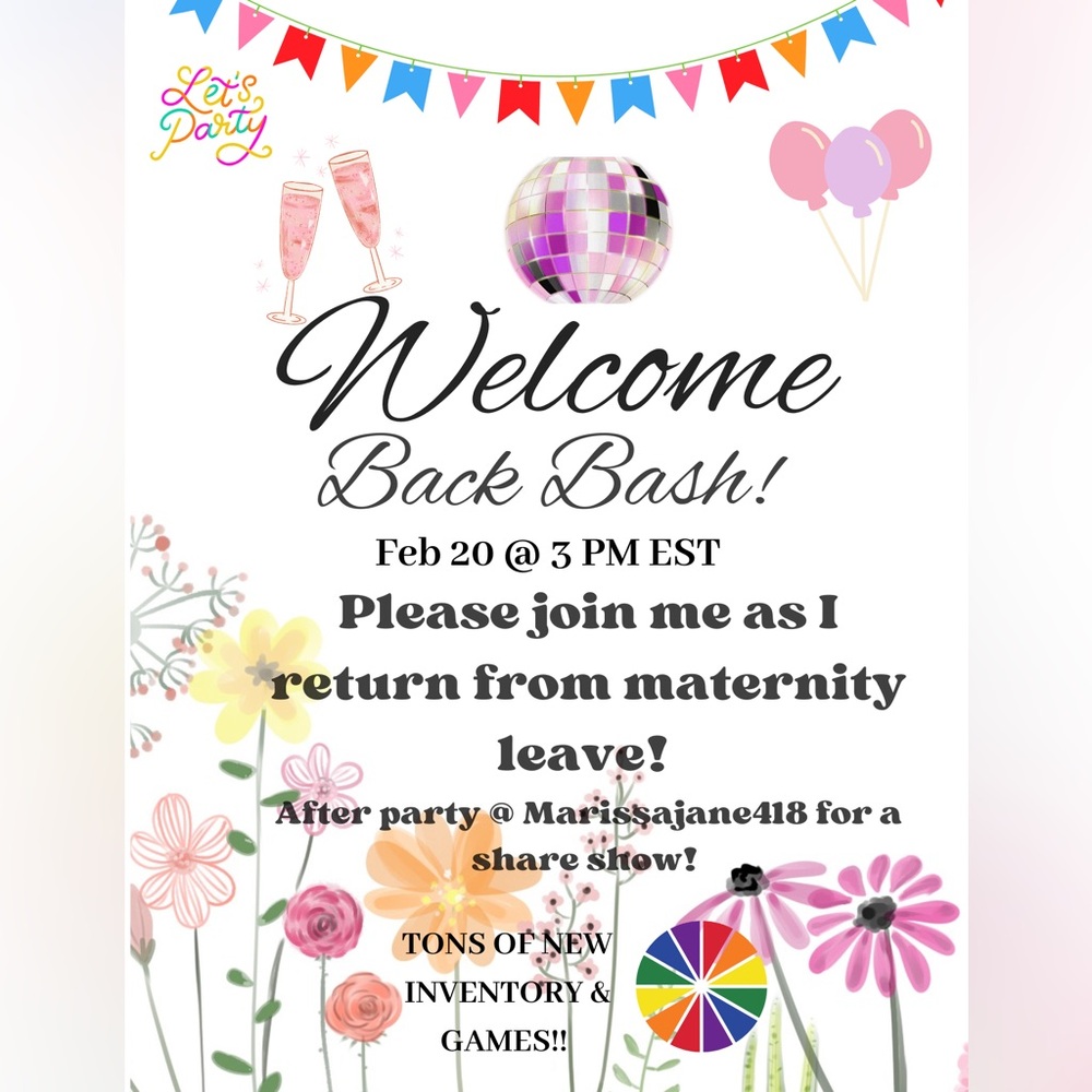 Welcome Back Bash!! Please join me on 2/20 !!!